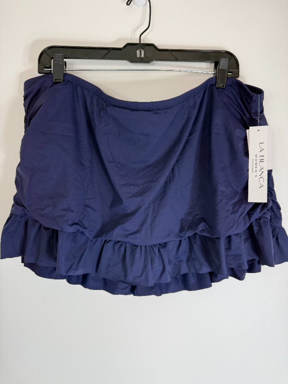 New! LA Blanca Swim‎ Skrt Bottom Womens Plus Size 22W Indigo Blue Tummy Control